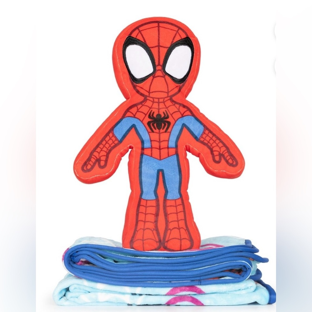 Spidey Red & Blue Plush Blanket & Pillow